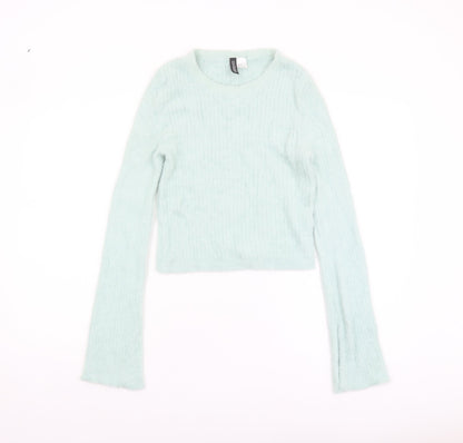 Womens UK Size 12 H&M Green Pullover Jumper