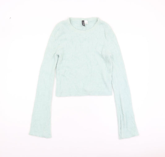 Womens UK Size 12 H&M Green Pullover Jumper