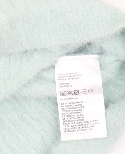Womens UK Size 12 H&M Green Pullover Jumper