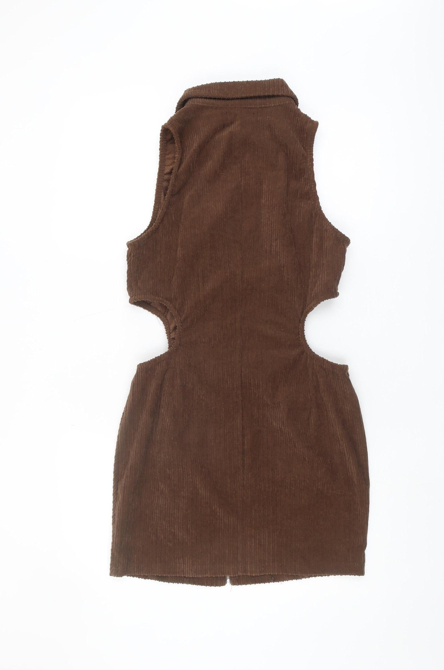 PrettyLittleThing Women's Brown Corduroy Dress, Size 14