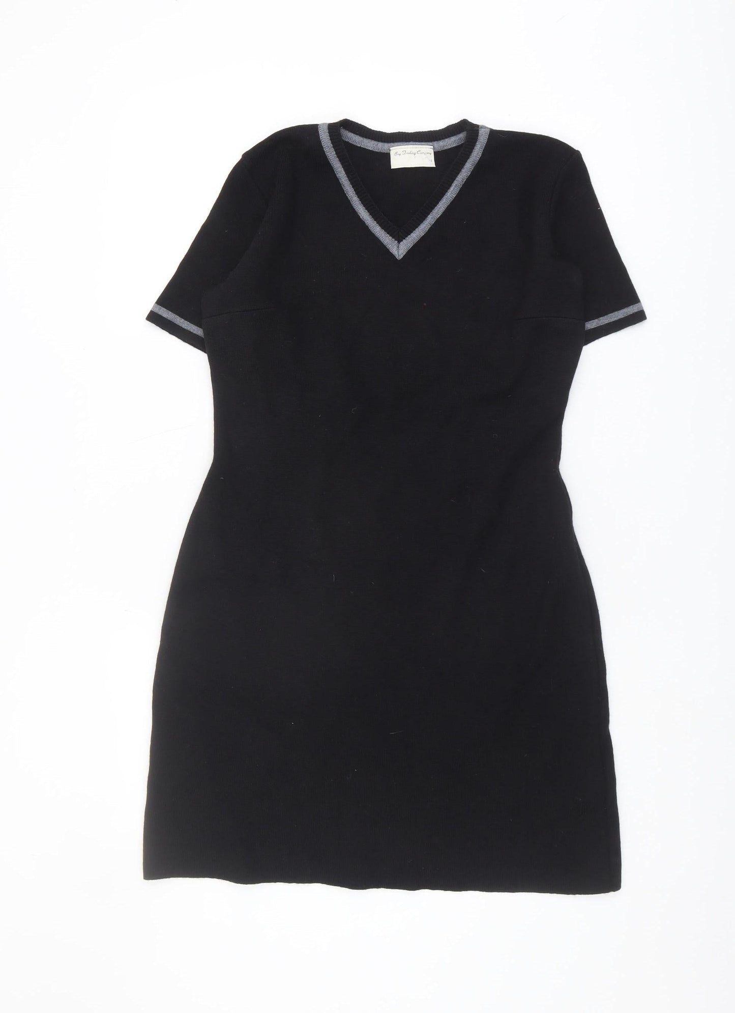 Bay Trading Women's Black T-Shirt Dress Size 12