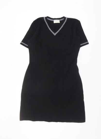 Bay Trading Women's Black T-Shirt Dress Size 12