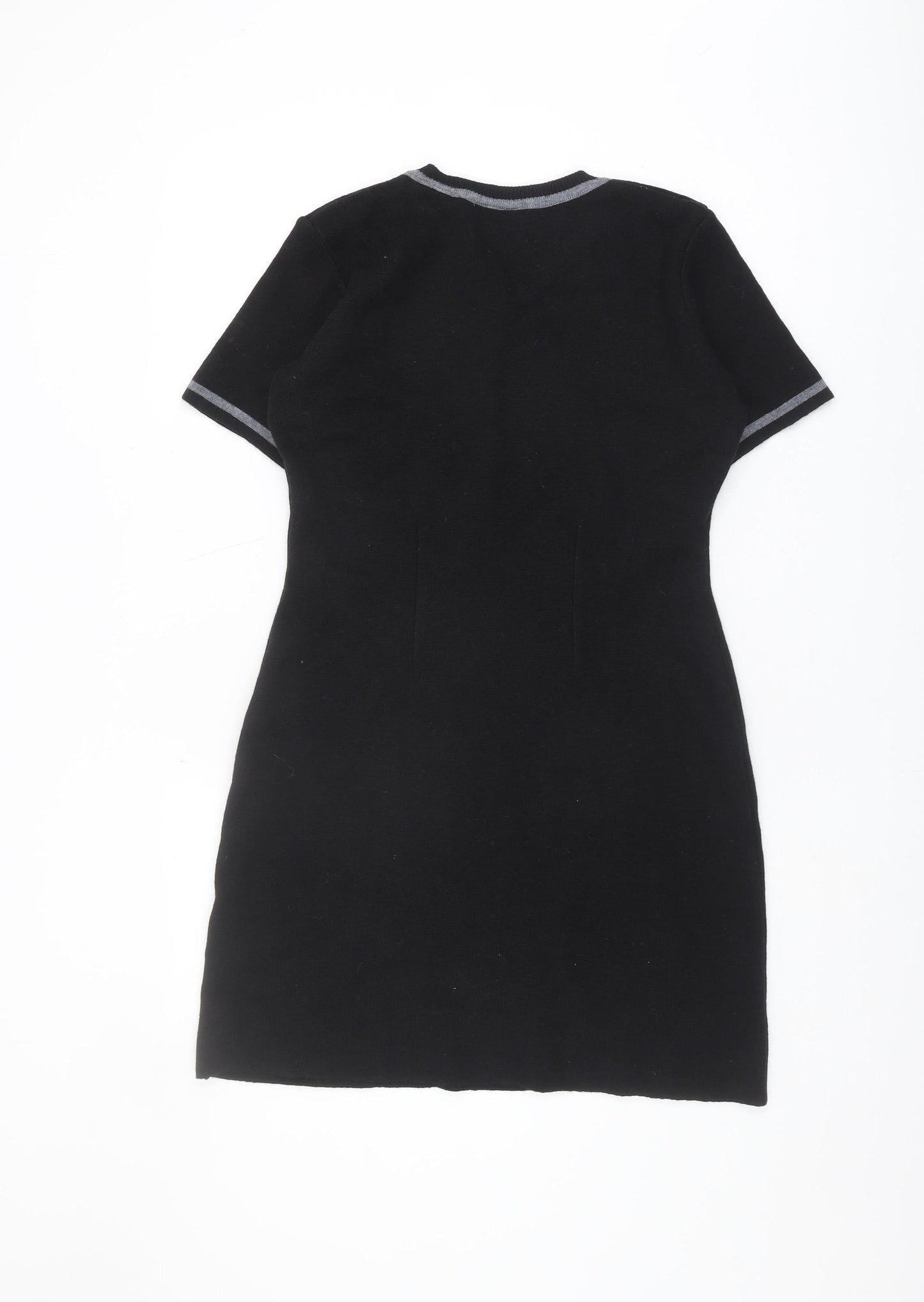 Bay Trading Women's Black T-Shirt Dress Size 12