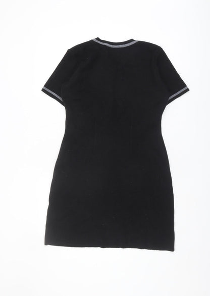 Bay Trading Women's Black T-Shirt Dress Size 12