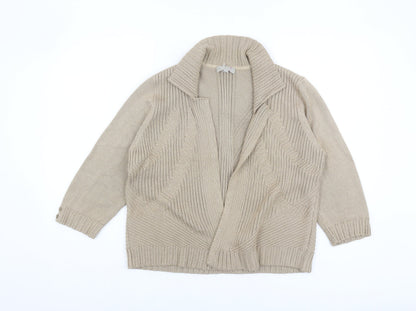 Womens UK Size 16 Marks and Spencer Beige Cardigan Jumper