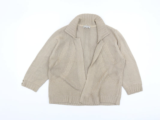 Womens UK Size 16 Marks and Spencer Beige Cardigan Jumper