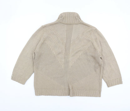 Womens UK Size 16 Marks and Spencer Beige Cardigan Jumper