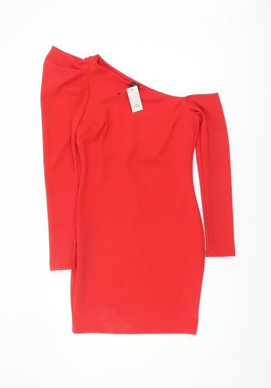 River Island Women's Red Bodycon Dress Size 10
