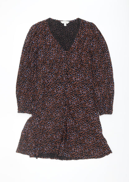 M&S Women's Multicoloured A-Line Animal Print Dress