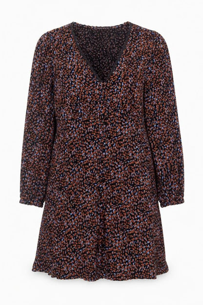 M&S Women's Multicoloured A-Line Animal Print Dress