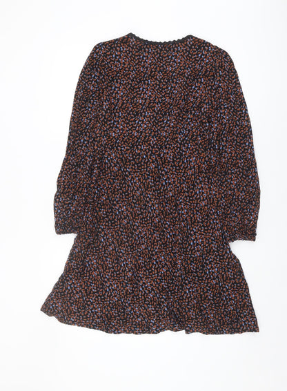 M&S Women's Multicoloured A-Line Animal Print Dress