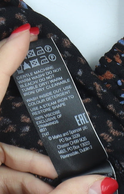 M&S Women's Multicoloured A-Line Animal Print Dress