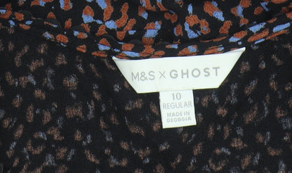 M&S Women's Multicoloured A-Line Animal Print Dress