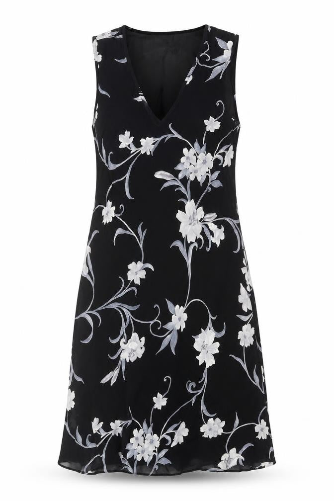 Dorothy Perkins Women's Black Floral Dress Size 10