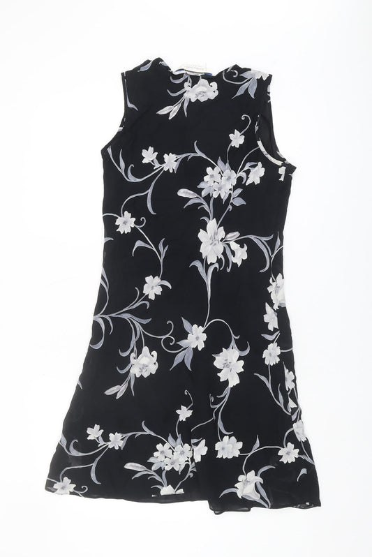 Dorothy Perkins Women's Black Floral Dress Size 10