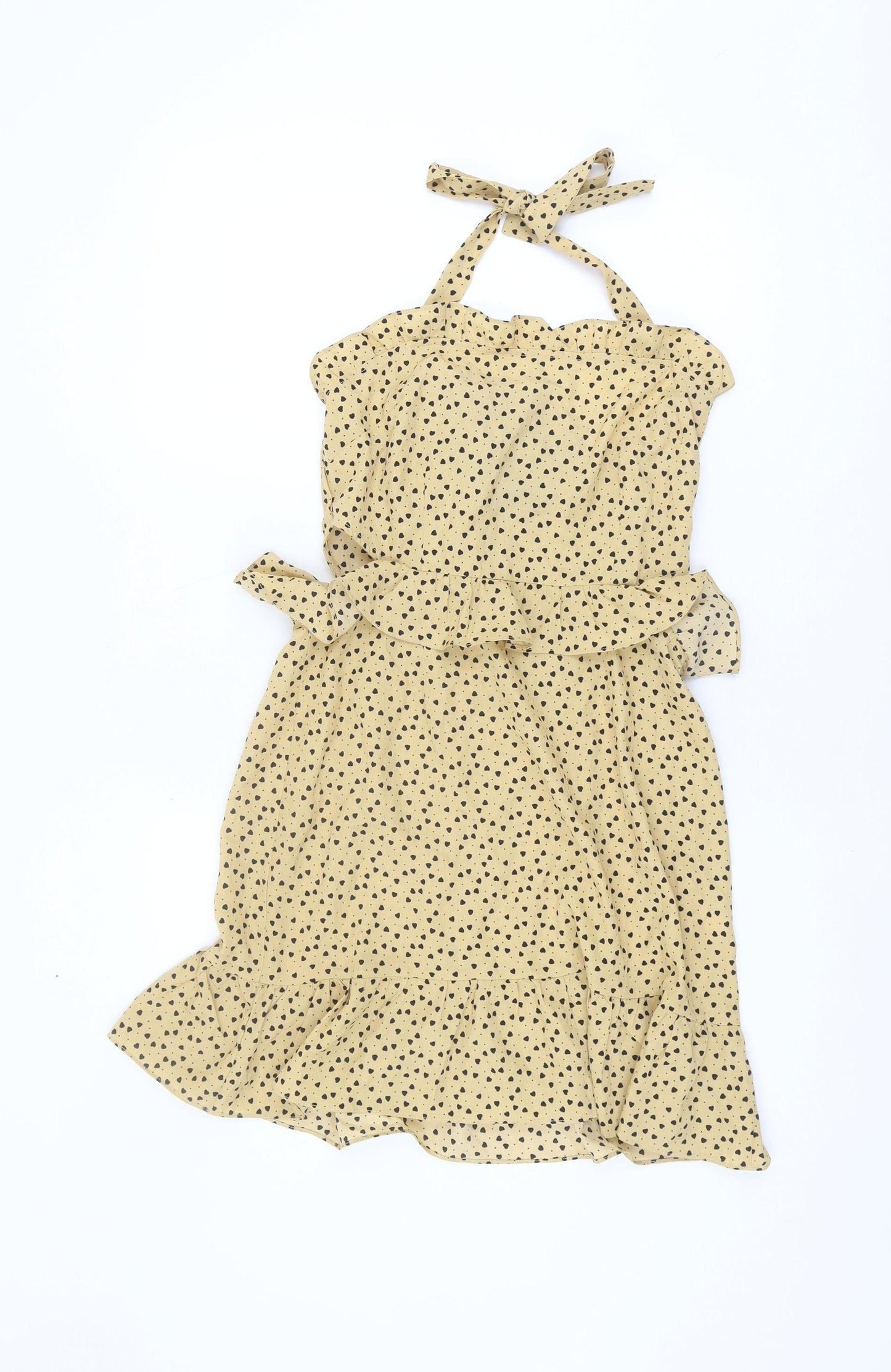 PrettyLittleThing Women Beige Halter Dress Size 10