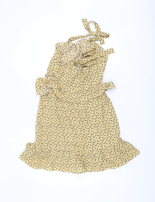 PrettyLittleThing Women Beige Halter Dress Size 10