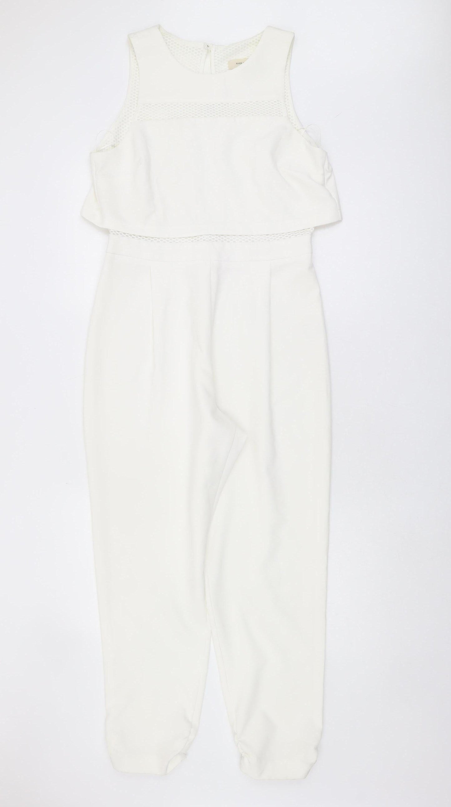 River Island Women's White Jumpsuit Size 10