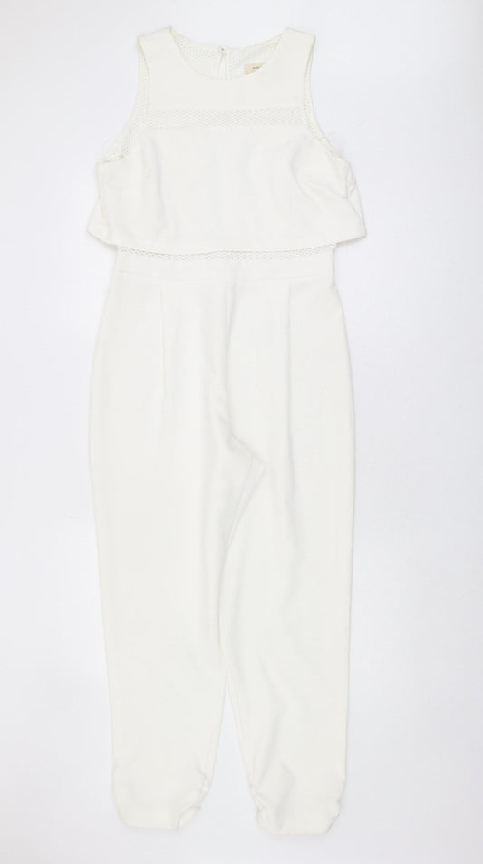 River Island Women's White Jumpsuit Size 10