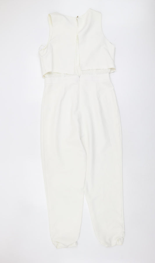 River Island Women's White Jumpsuit Size 10