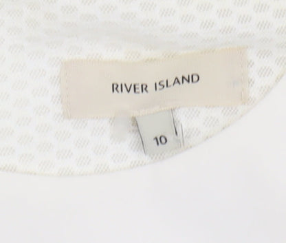 River Island Women's White Jumpsuit Size 10