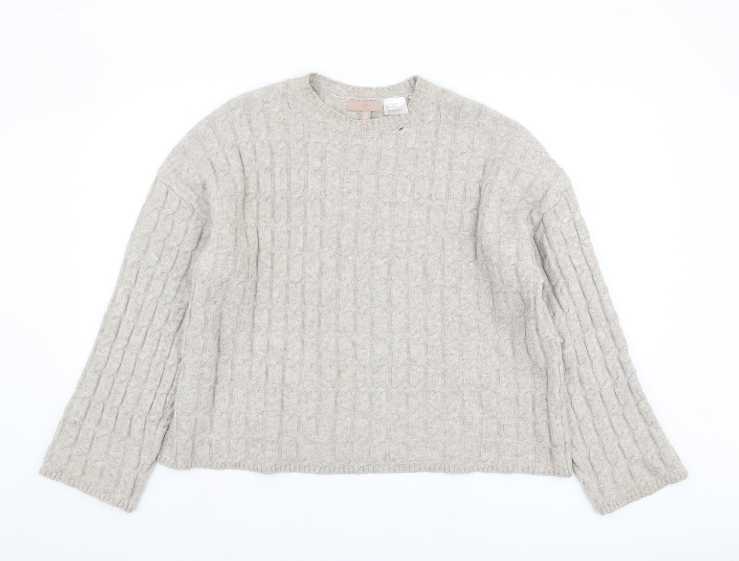 Womens UK Size S H&M Beige Jumper Jumper