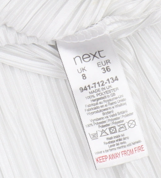 Womens UK Size 8 NEXT White Basic Tank