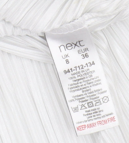 Womens UK Size 8 NEXT White Basic Tank