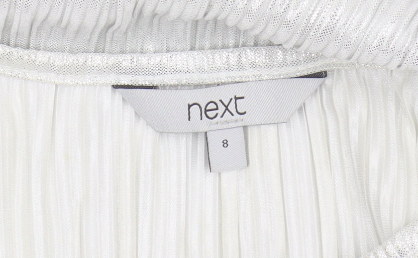 Womens UK Size 8 NEXT White Basic Tank