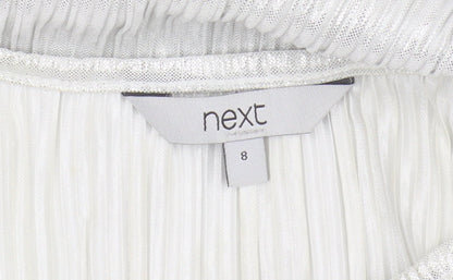 Womens UK Size 8 NEXT White Basic Tank