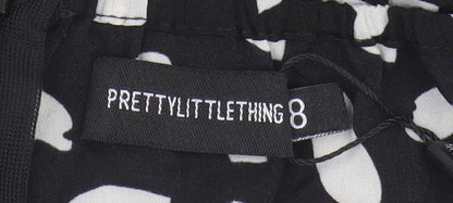 PrettyLittleThing Women's Black Off Shoulder Dress Size 8