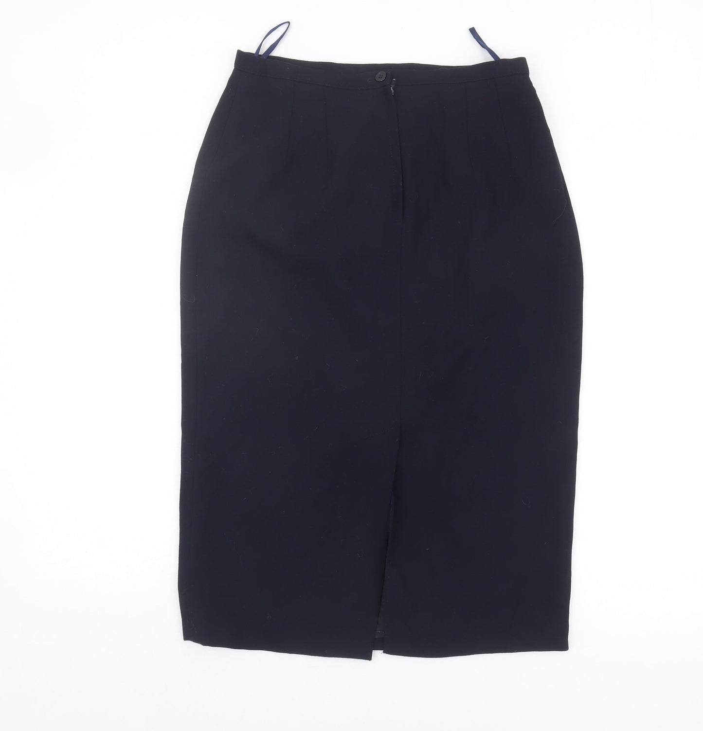 Anne Brooks Petite Black Midi Pencil Skirt Size 12