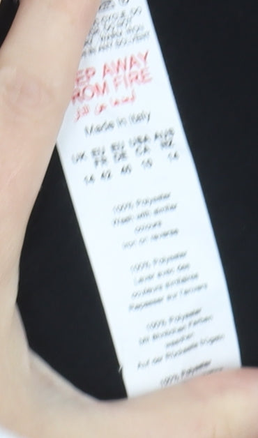 Boohoo Women’s Black Collared Belted Dress Size 14