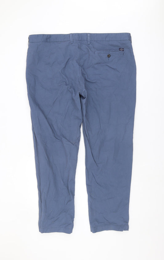 Marks and Spencer Men's Blue Slim Fit Chino Trousers