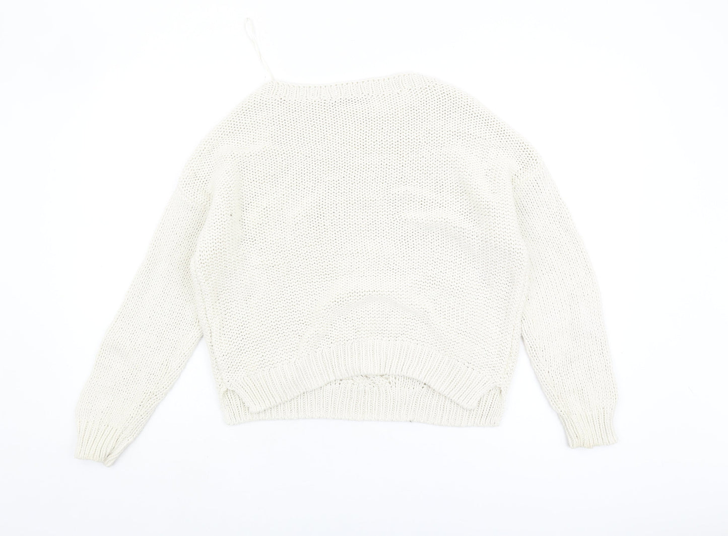 Womens UK Size 14 Marks and Spencer Ivory Pullover Jumper