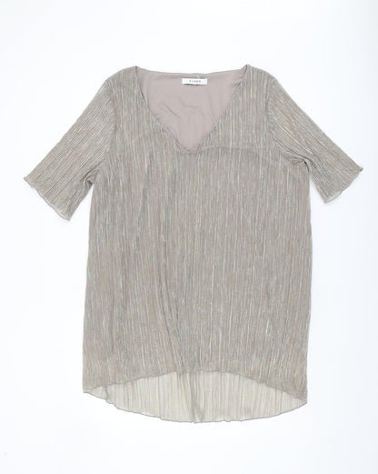 Evans Women’s Grey Plus Size V-Neck Blouse, Size 26