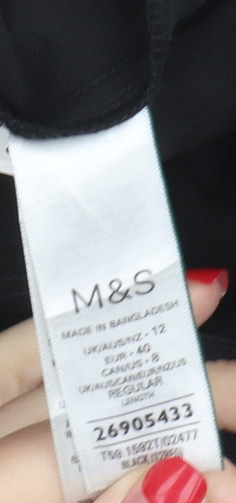 Womens UK Size 12 Marks and Spencer   Black Trousers