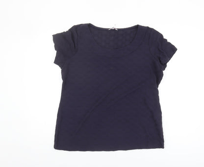 Womens UK Size 18 Per Una Blue Basic T-Shirt