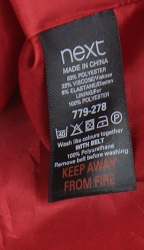 Next Women's Red Sheath Dress Size 14 Short Sleeve