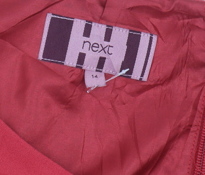 Next Women's Red Sheath Dress Size 14 Short Sleeve