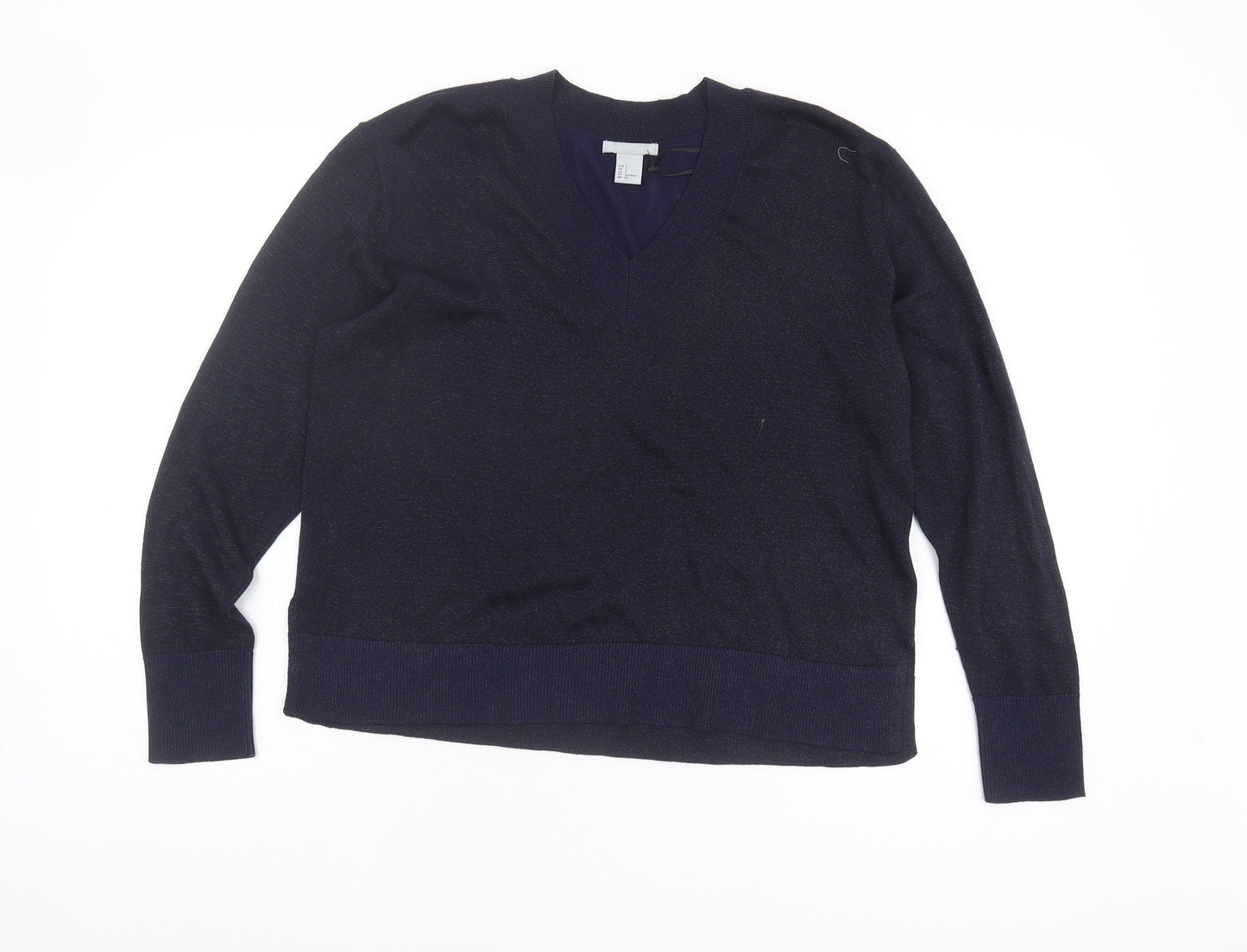 Womens UK Size 8 H&M Blue Pullover Jumper
