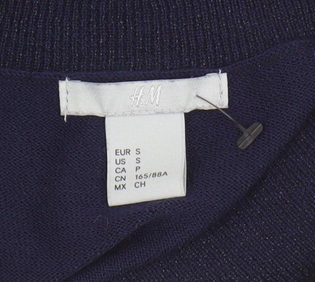 Womens UK Size 8 H&M Blue Pullover Jumper