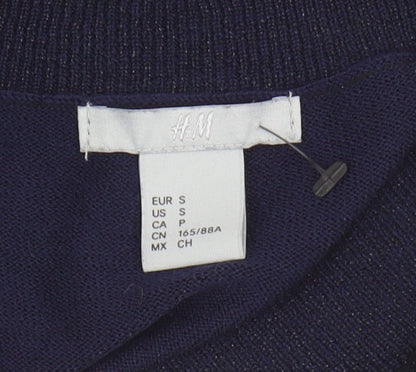 Womens UK Size 8 H&M Blue Pullover Jumper