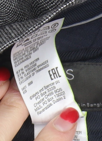 Marks and Spencer Men's Grey Slim Trousers, Size 40