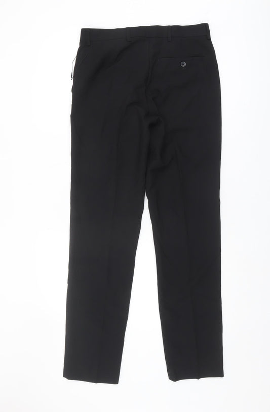 Marks and Spencer Men's Black Slim Trousers Size 30