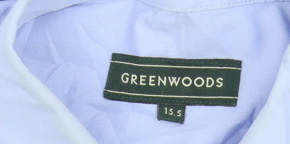 Greenwoods Men's Blue Button-Up Shirt, Size 15.5