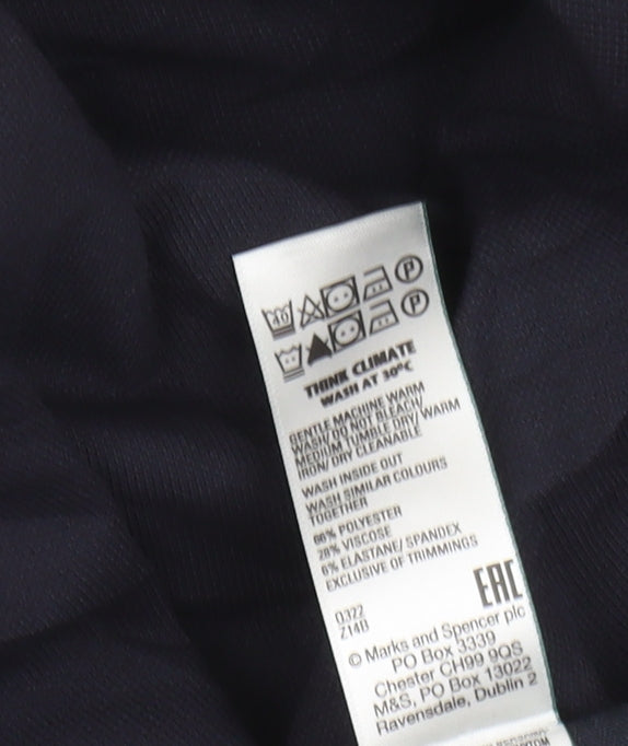 Marks and Spencer Men's Blue Trousers 42 L Classic Fit