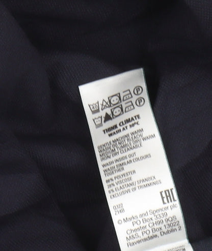 Marks and Spencer Men's Blue Trousers 42 L Classic Fit