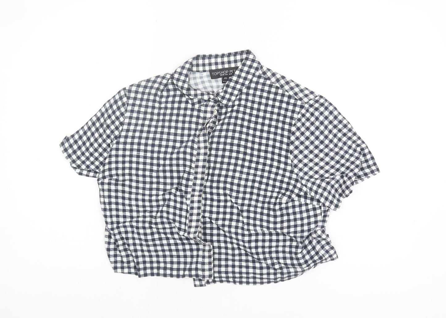 Womens UK Size 10 Topshop Multicoloured Basic Button-Up