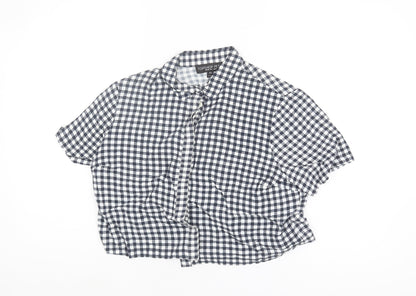 Womens UK Size 10 Topshop Multicoloured Basic Button-Up